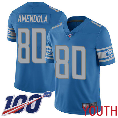 Detroit Lions Limited Blue Youth Danny Amendola Home Jersey NFL Football 80 100th Season Vapor Untouchable